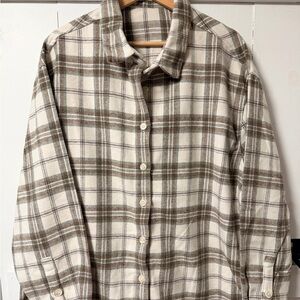 Plaid Button Down Shirt for Women